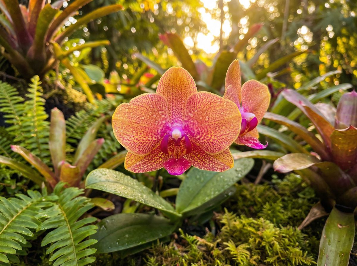 女同热带兰花植物视频